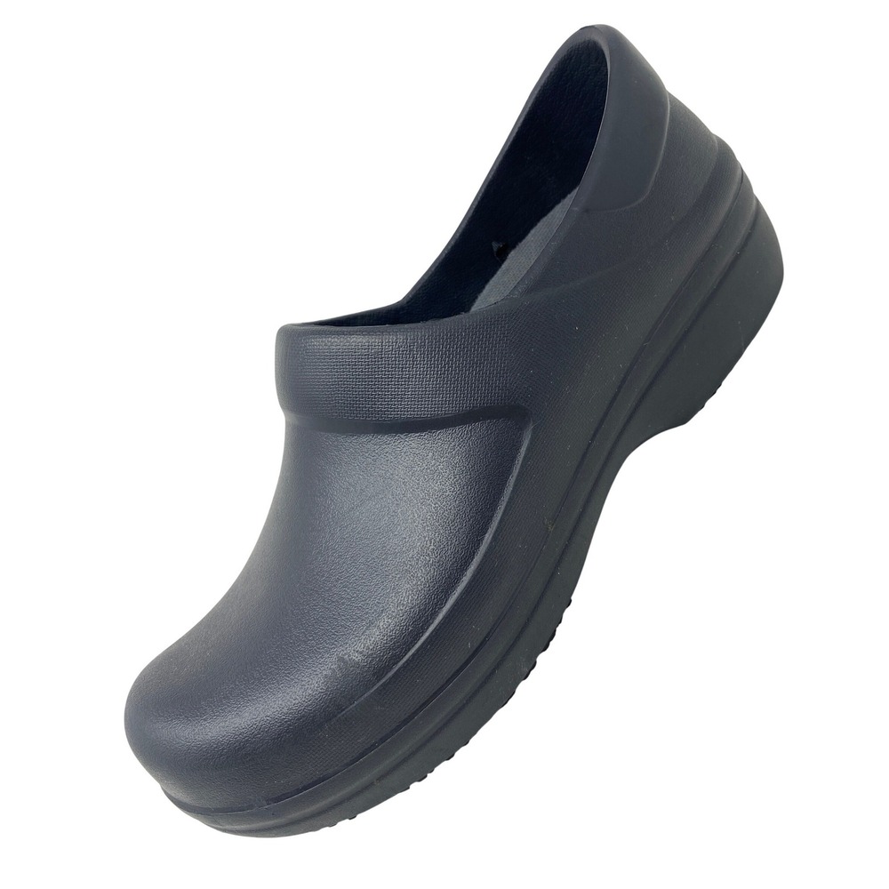 Crocs Womens 9 Neria Pro II Clog Black Slip Resistant Work Nursing Shoes